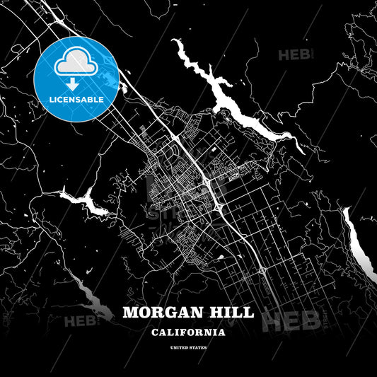 Morgan Hill, California, USA map