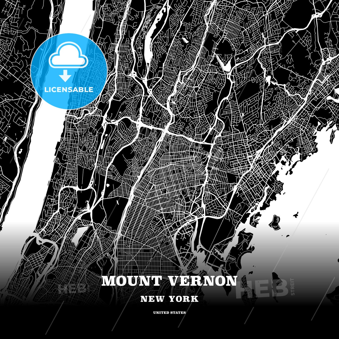 Mount Vernon, New York, USA map