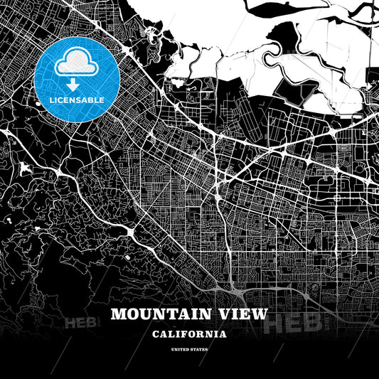 Mountain View, California, USA map