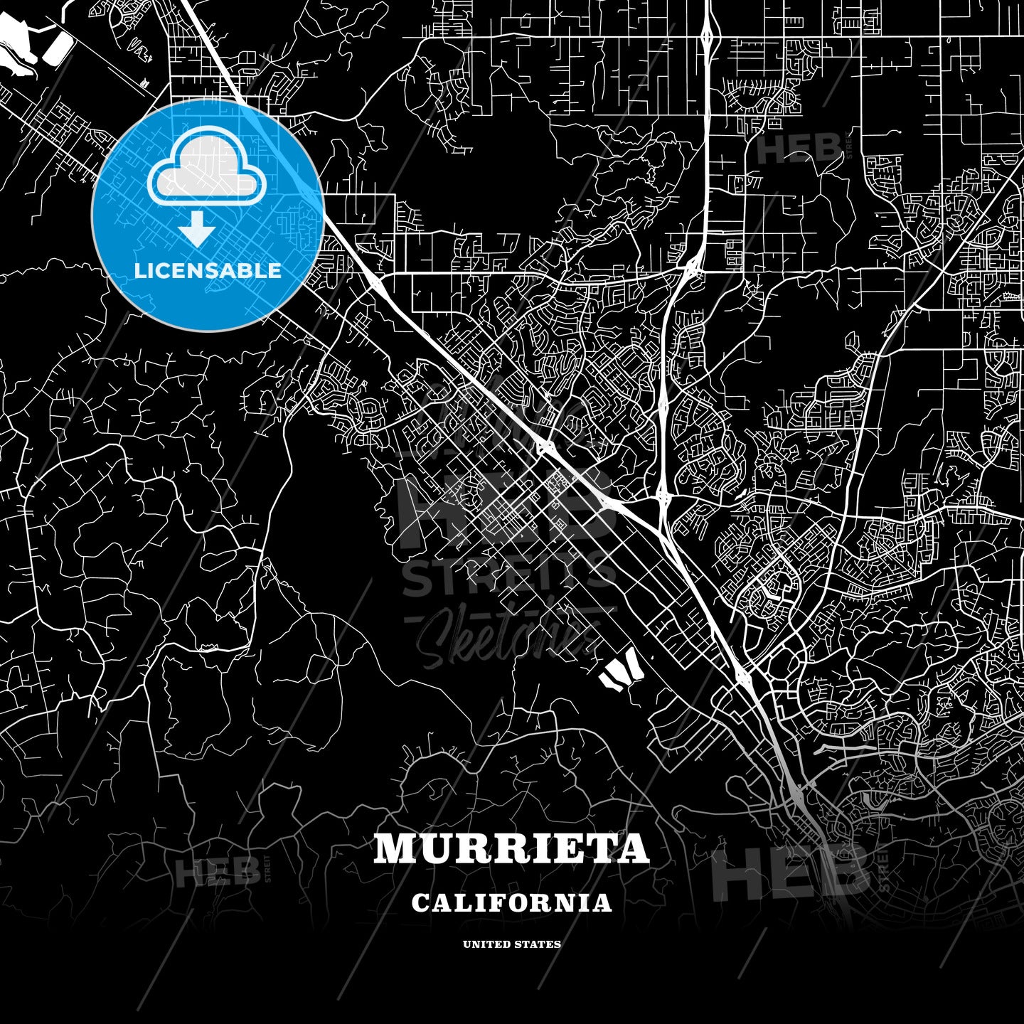 Murrieta, California, USA map