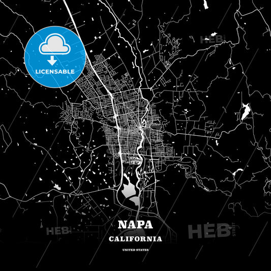 Napa, California, USA map