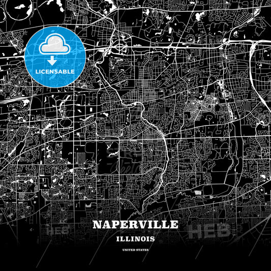 Naperville, Illinois, USA map