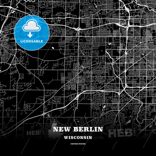 New Berlin, Wisconsin, USA map
