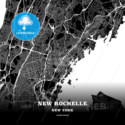 New Rochelle, New York, USA map