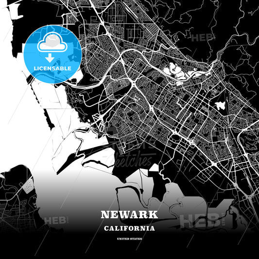 Newark, California, USA map