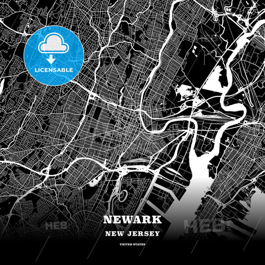 Newark, New Jersey, USA map