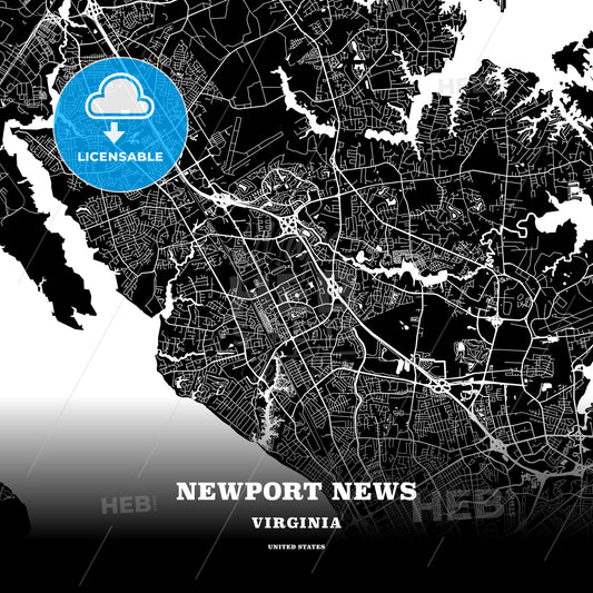 Newport News, Virginia, USA map