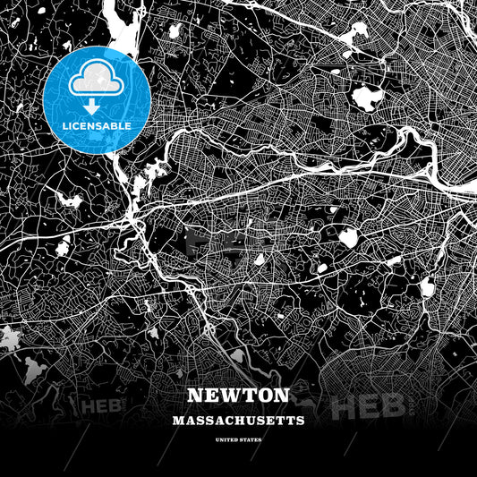 Newton, Massachusetts, USA map