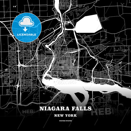Niagara Falls, New York, USA map