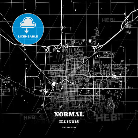 Normal, Illinois, USA map