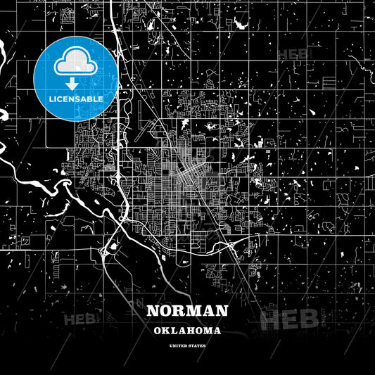 Norman, Oklahoma, USA map