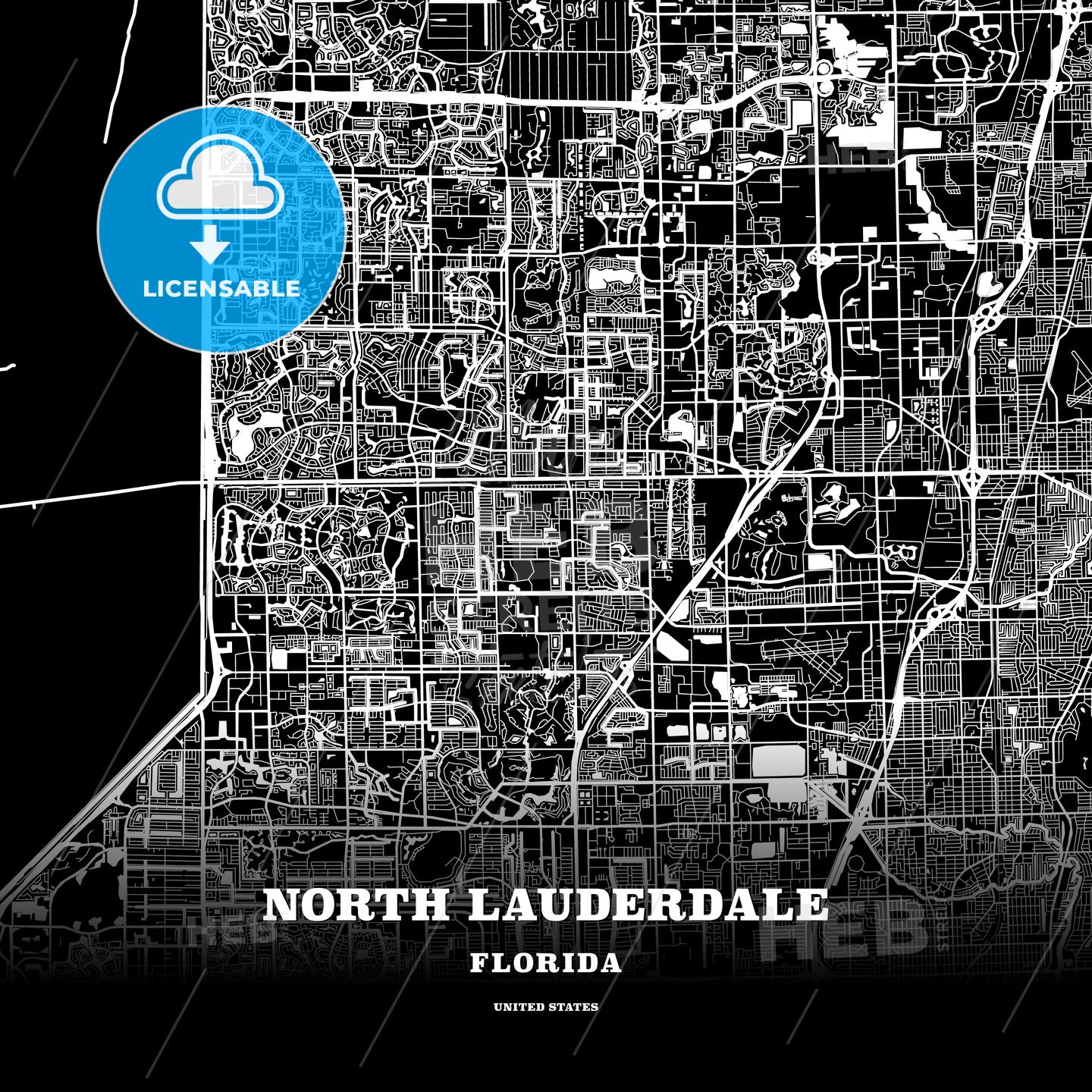 North Lauderdale, Florida, USA map