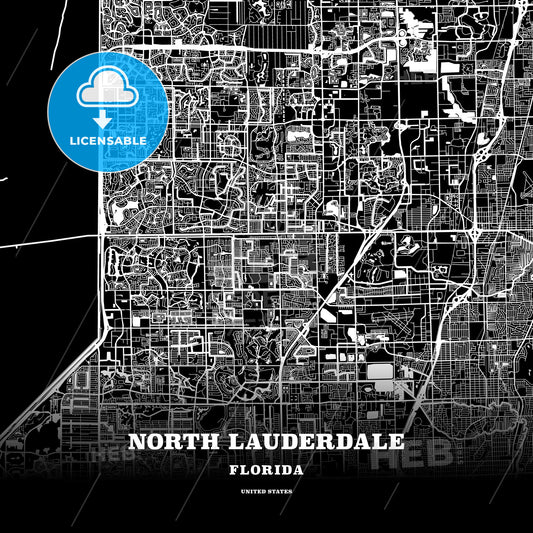 North Lauderdale, Florida, USA map