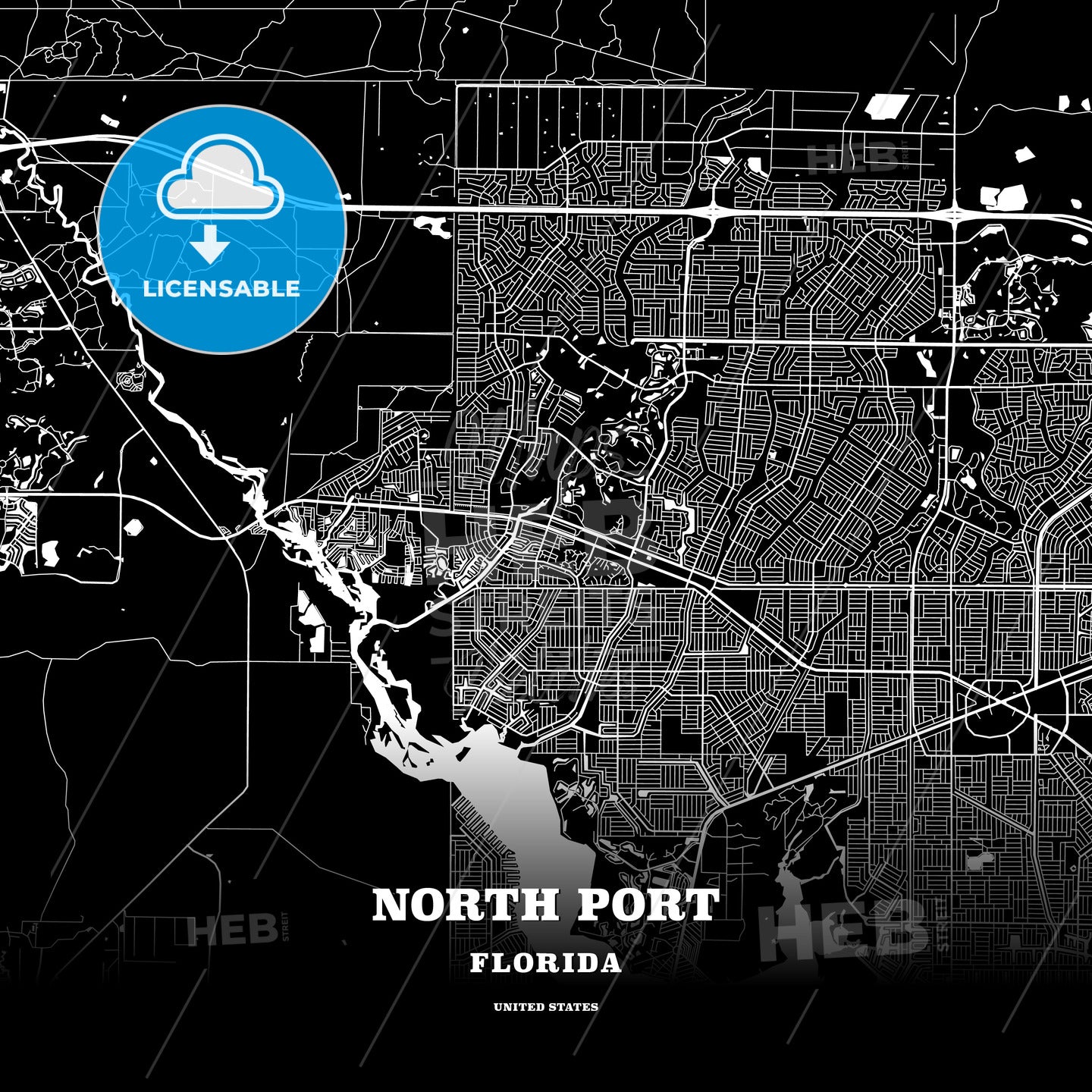 North Port, Florida, USA map