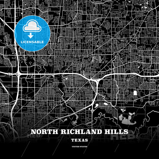 North Richland Hills, Texas, USA map