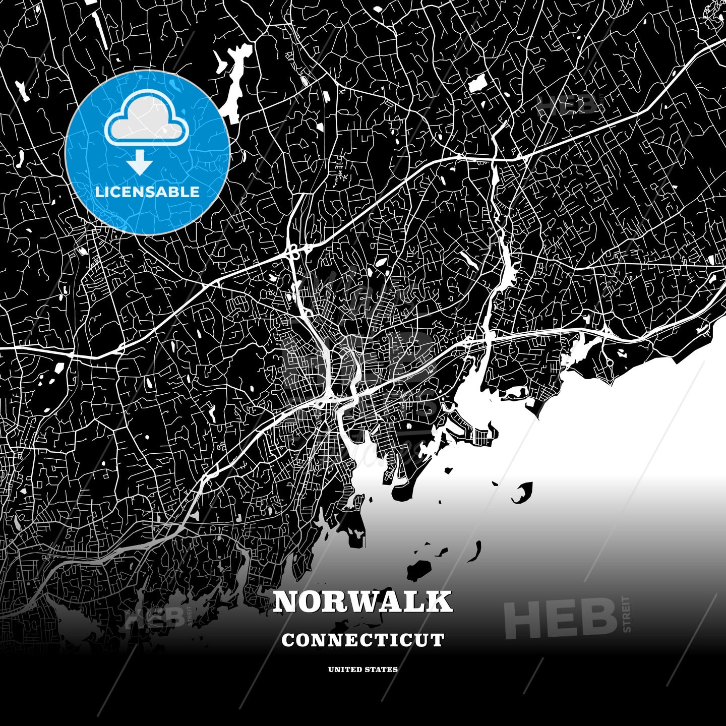 Norwalk, Connecticut, USA map