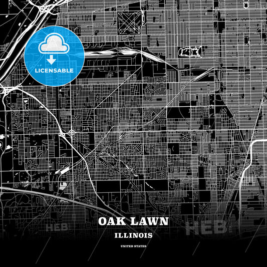 Oak Lawn, Illinois, USA map
