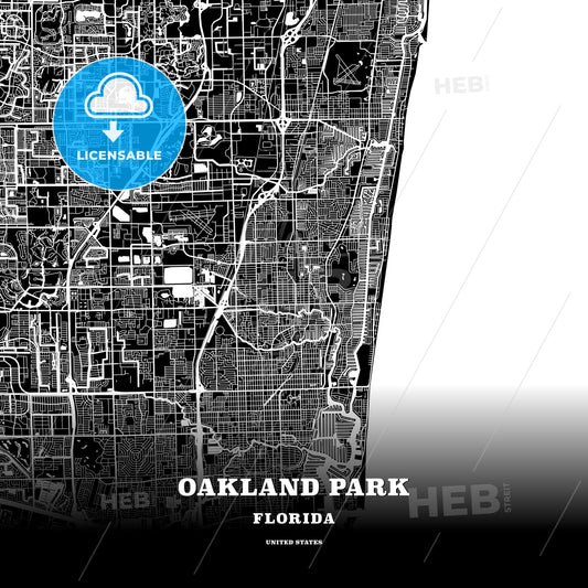 Oakland Park, Florida, USA map