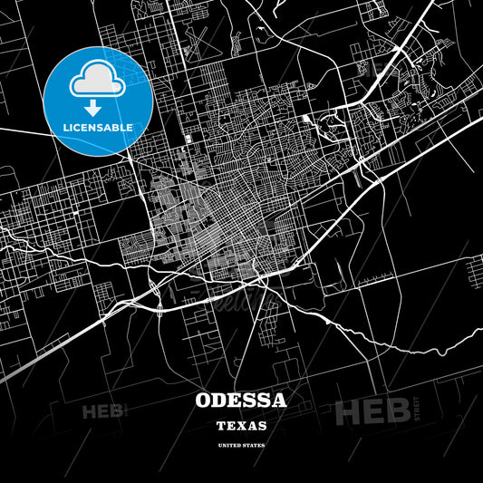 Odessa, Texas, USA map