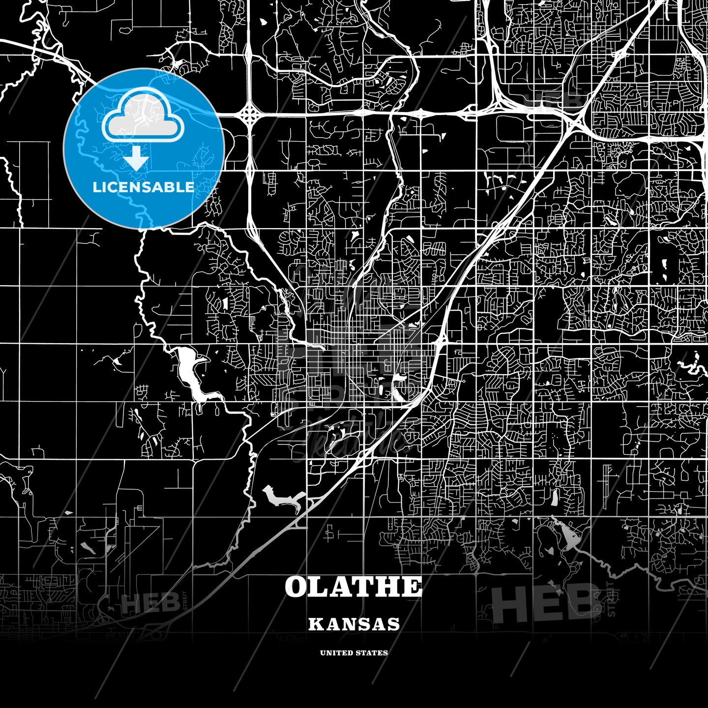 Olathe, Kansas, USA map