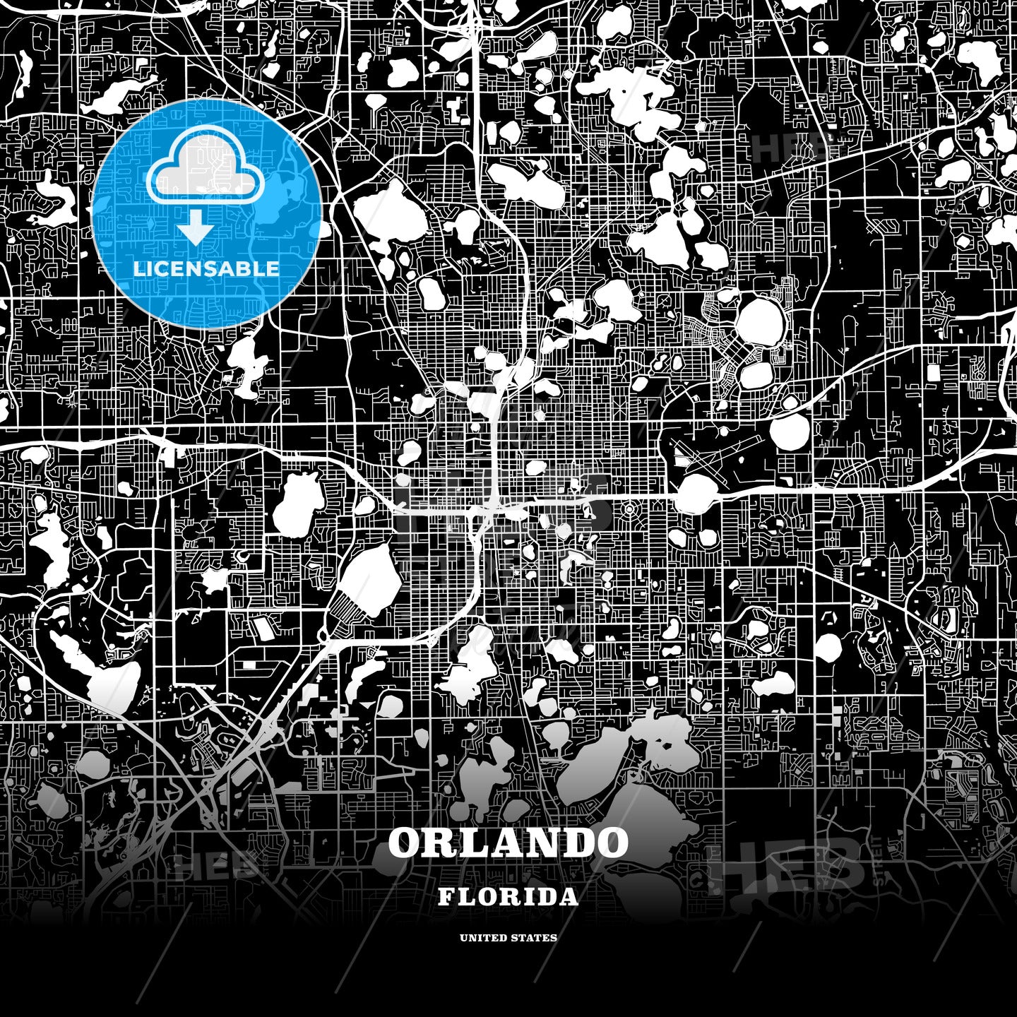 Orlando, Florida, USA map