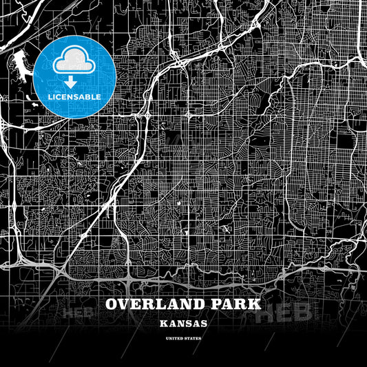Overland Park, Kansas, USA map