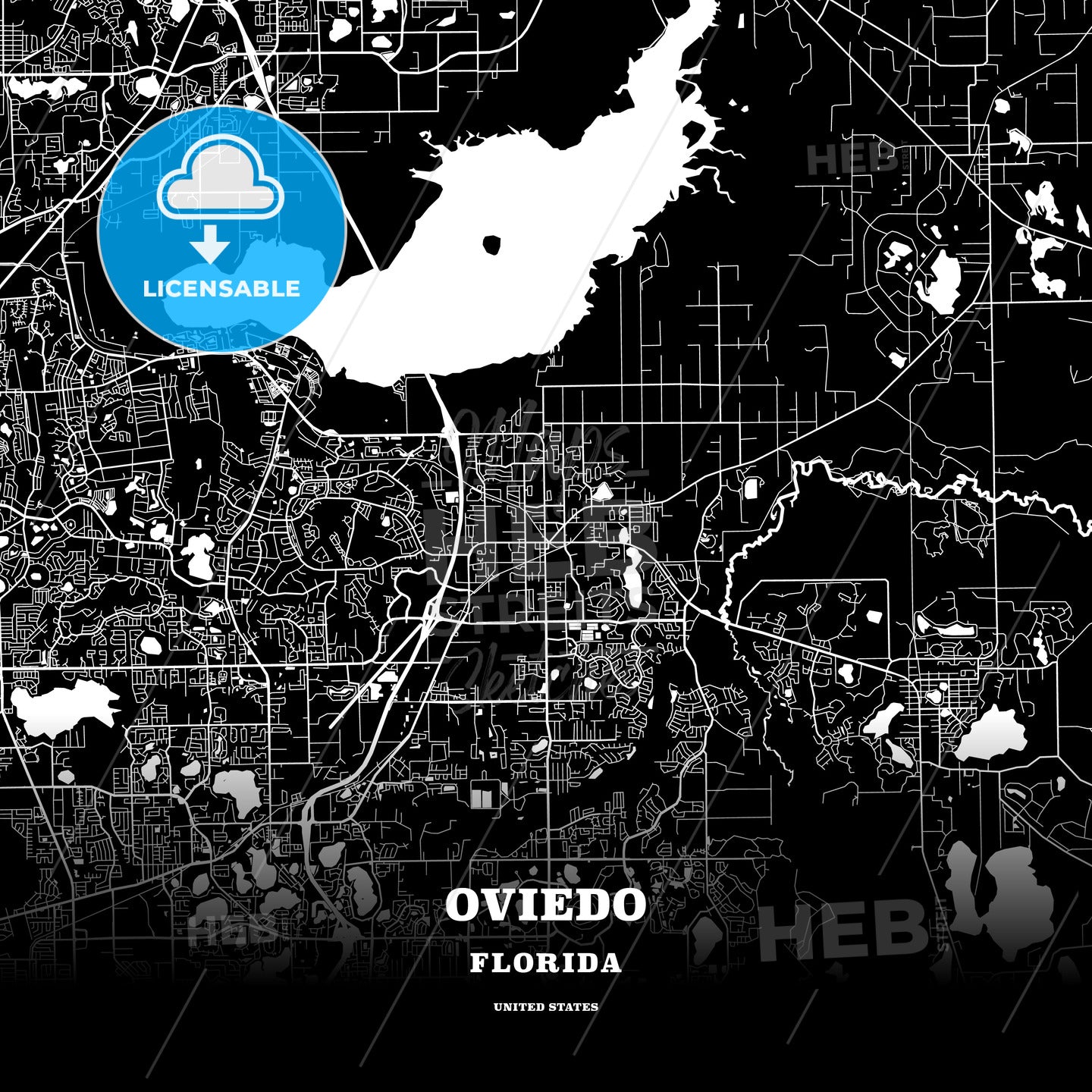 Oviedo, Florida, USA map