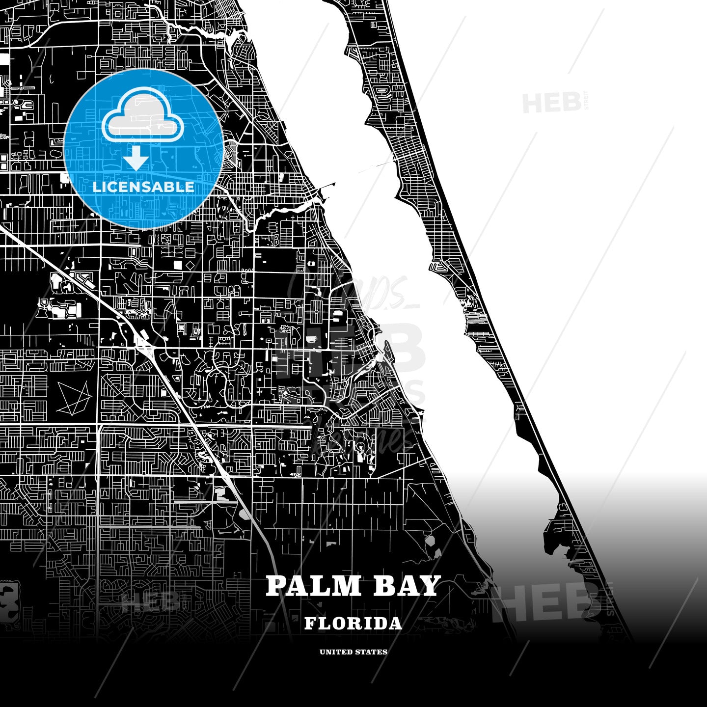 Palm Bay, Florida, USA map