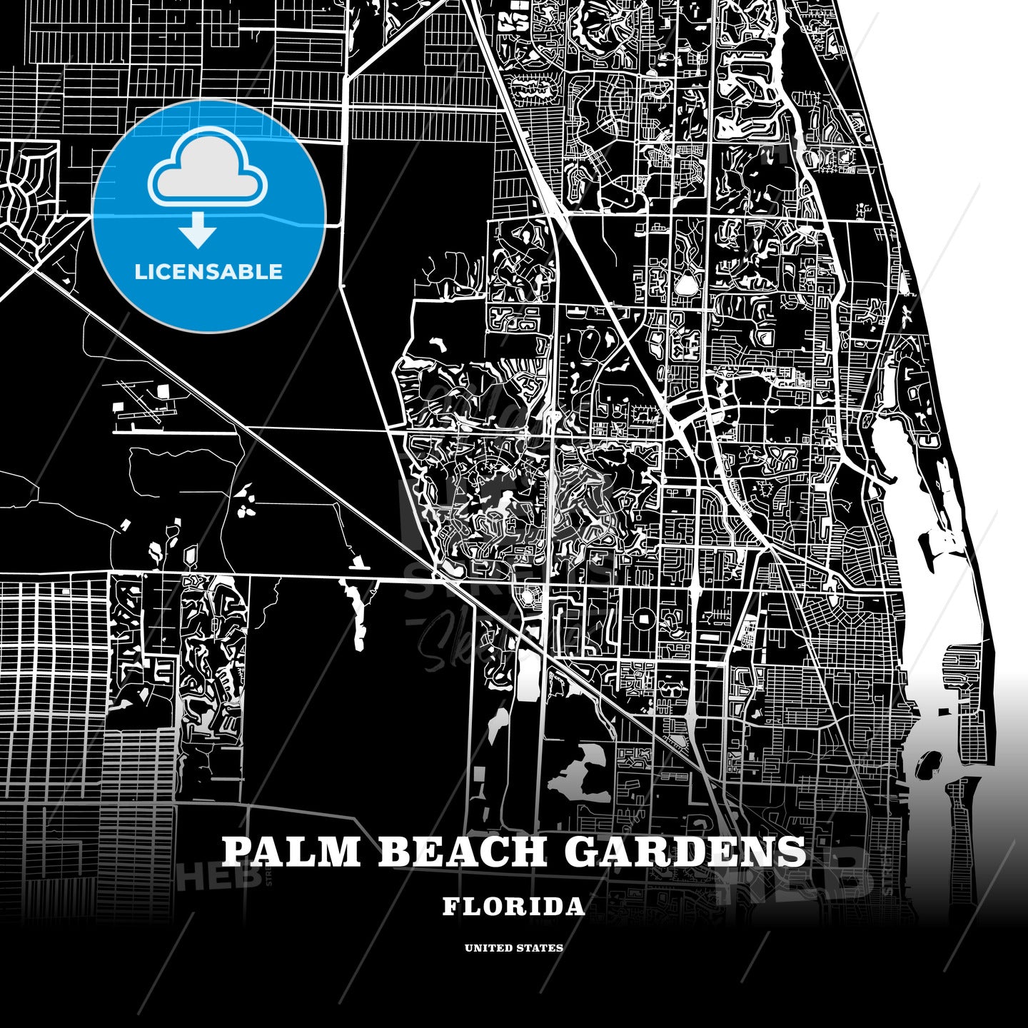 Palm Beach Gardens, Florida, USA map