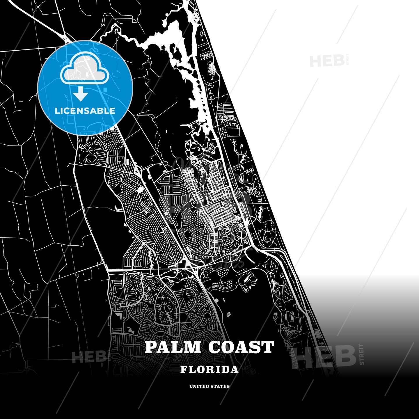 Palm Coast, Florida, USA map