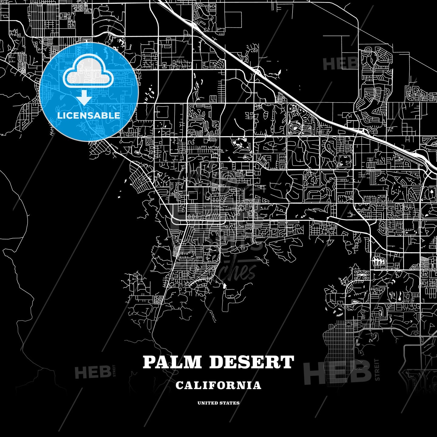 Palm Desert, California, USA map