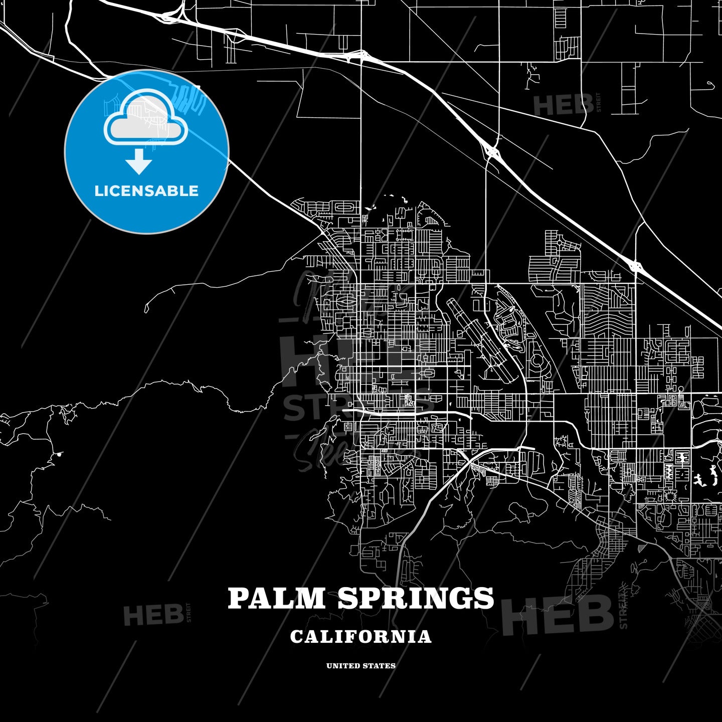 Palm Springs, California, USA map