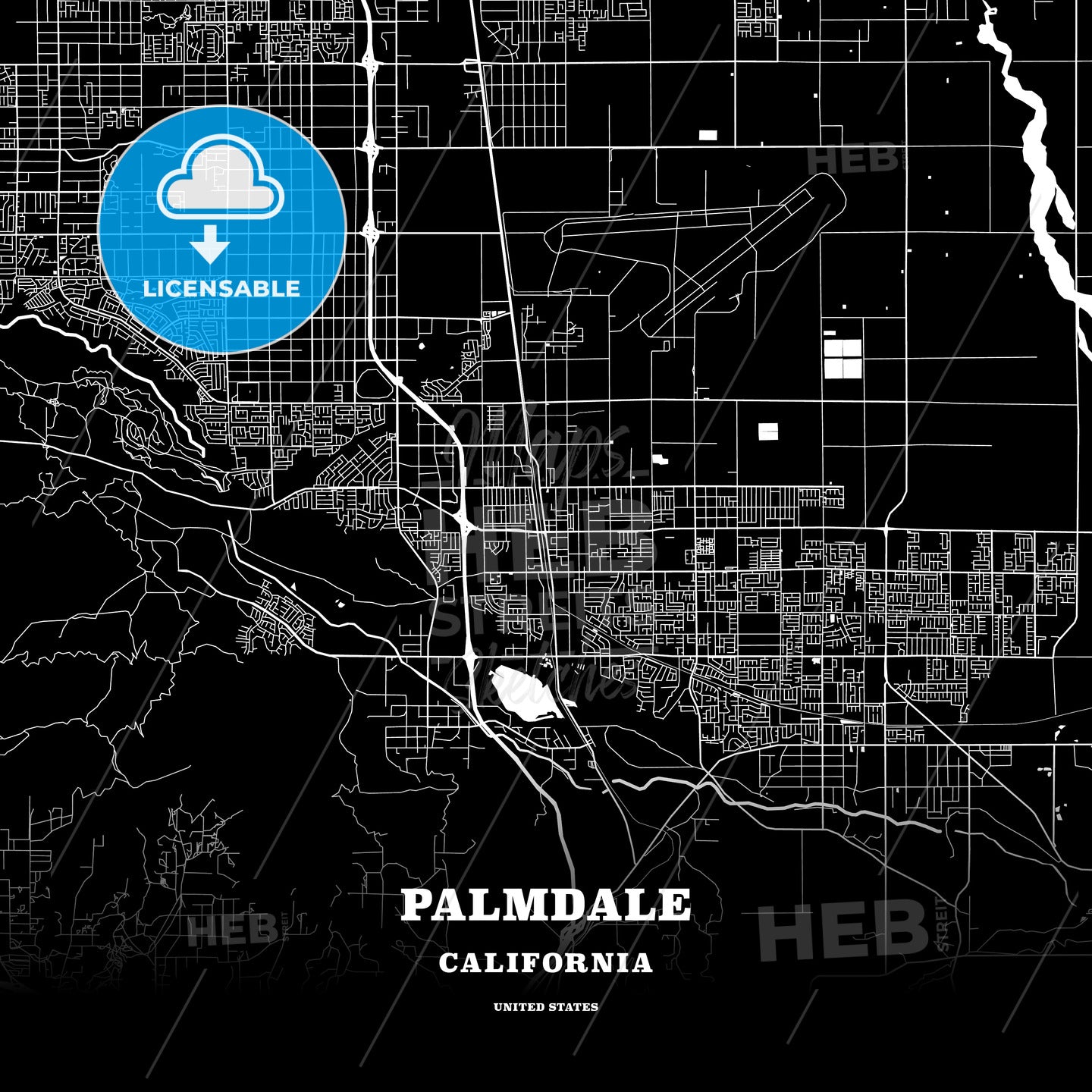 Palmdale, California, USA map