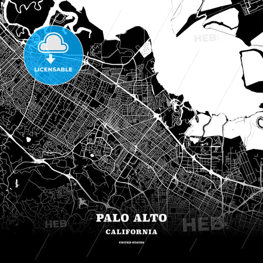 Palo Alto, California, USA map