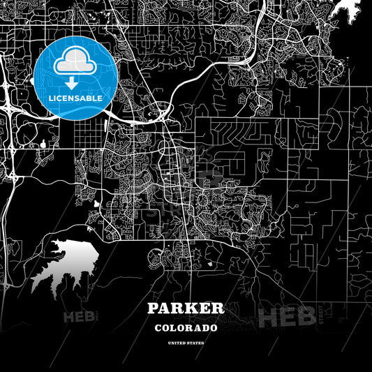 Parker, Colorado, USA map