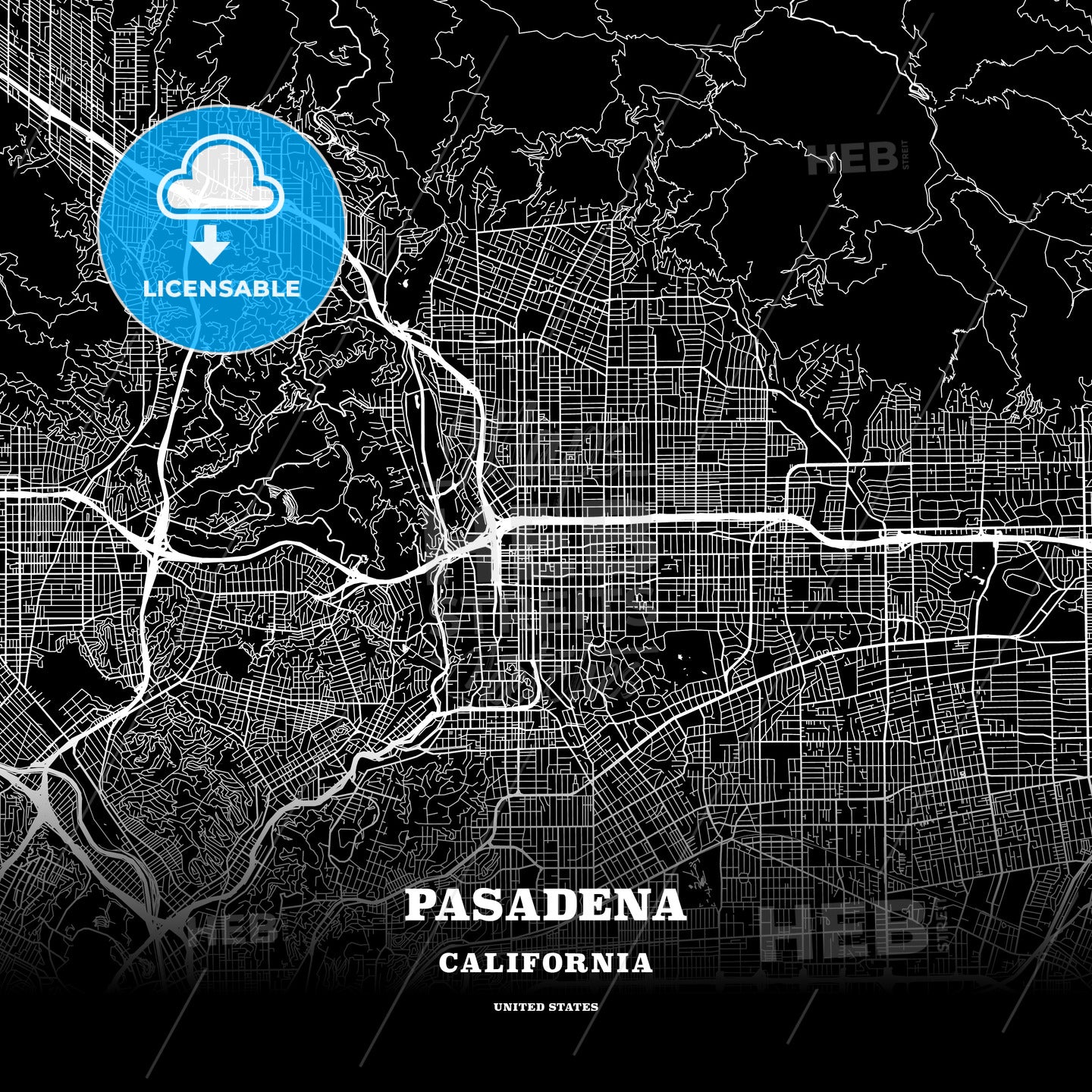 Pasadena, California, USA map