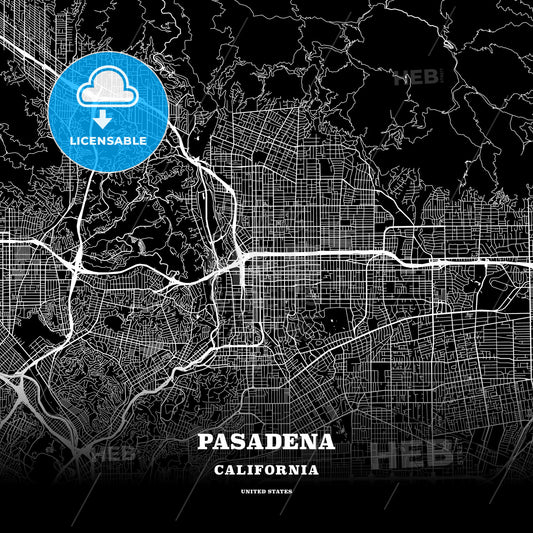 Pasadena, California, USA map