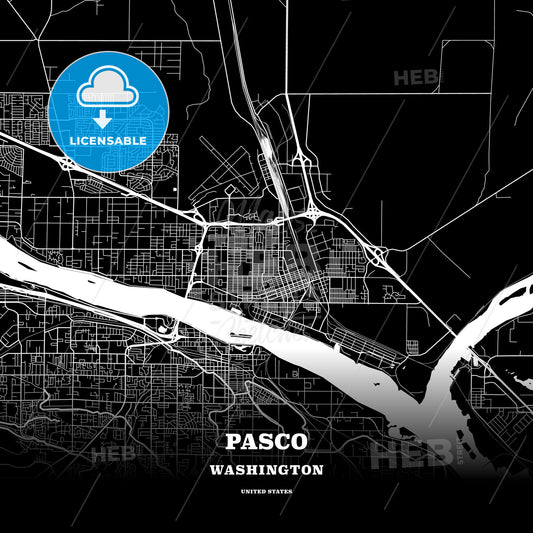 Pasco, Washington, USA map