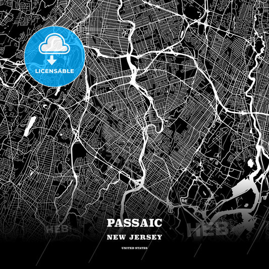 Passaic, New Jersey, USA map