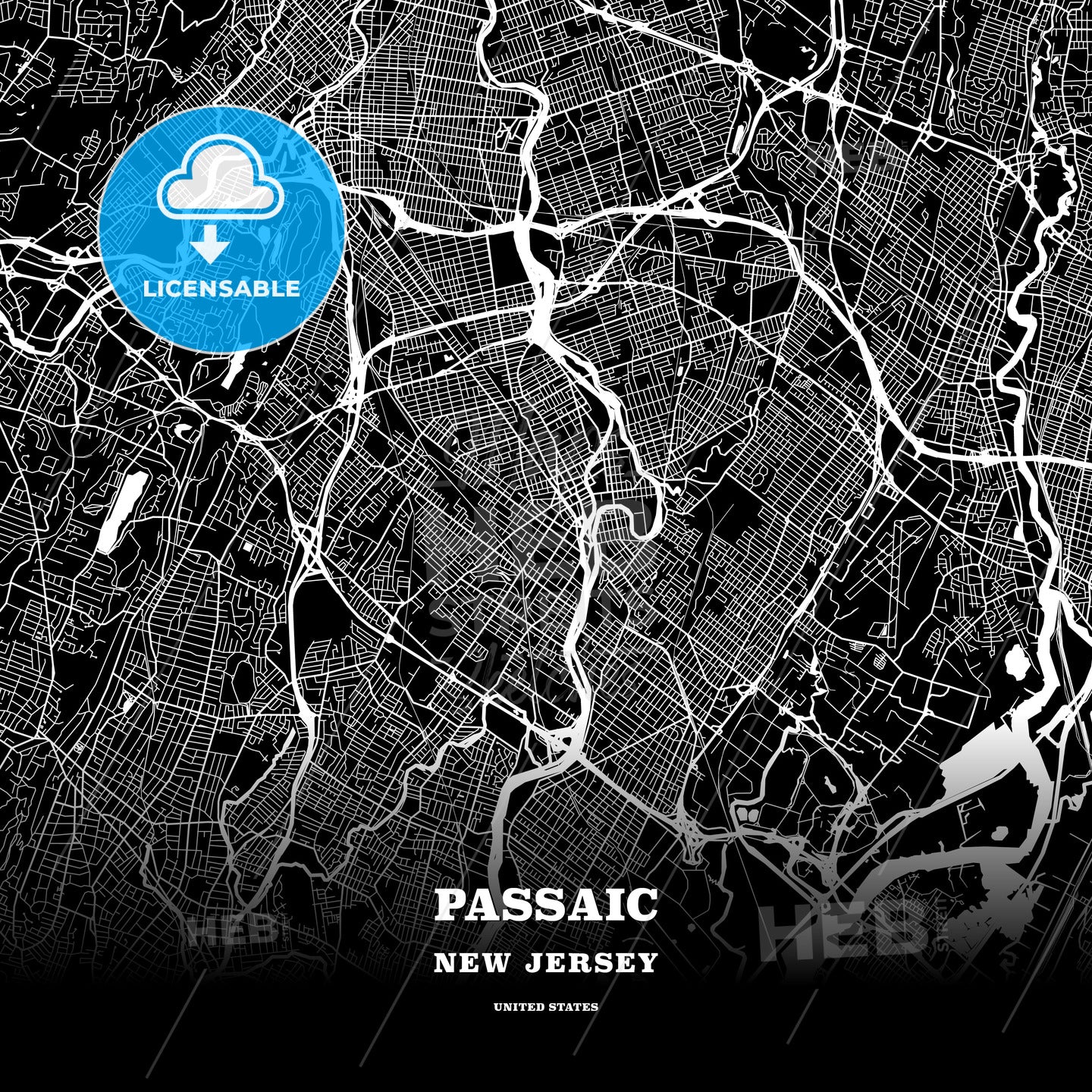 Passaic, New Jersey, USA map