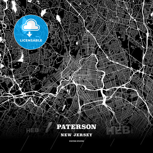 Paterson, New Jersey, USA map