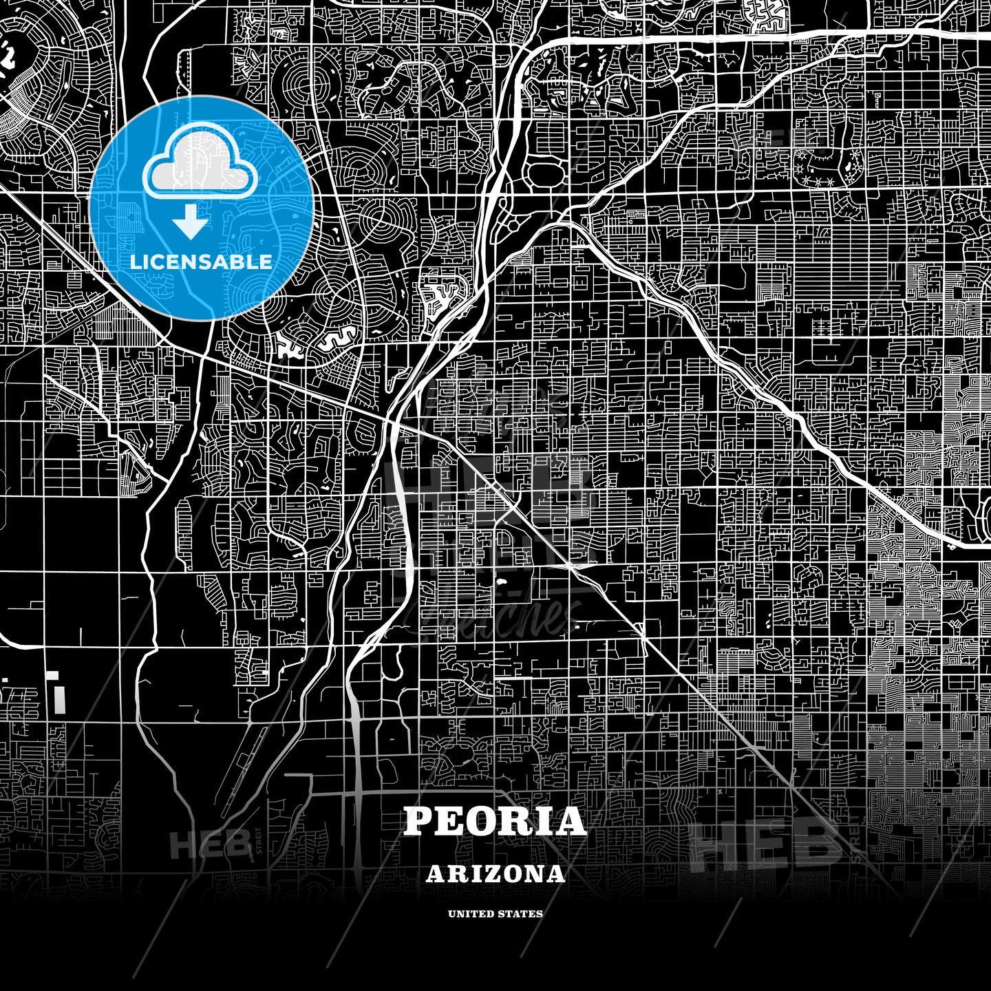 Peoria, Arizona, USA map