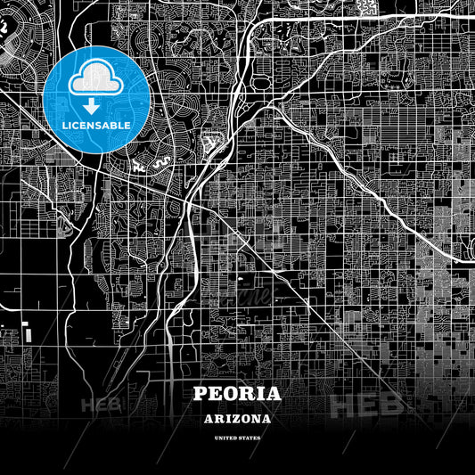 Peoria, Arizona, USA map