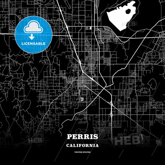 Perris, California, USA map