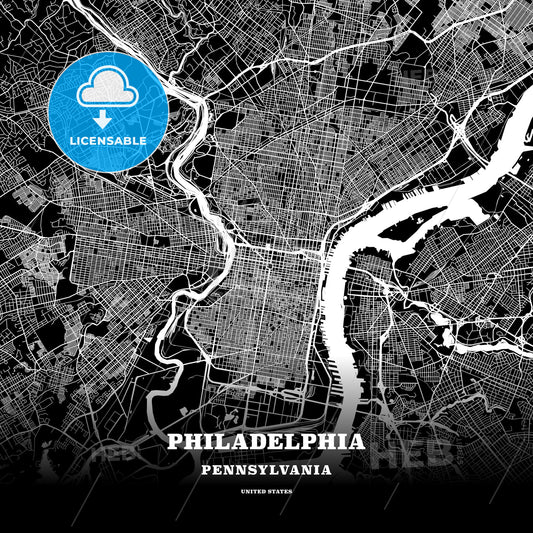 Philadelphia, Pennsylvania, USA map