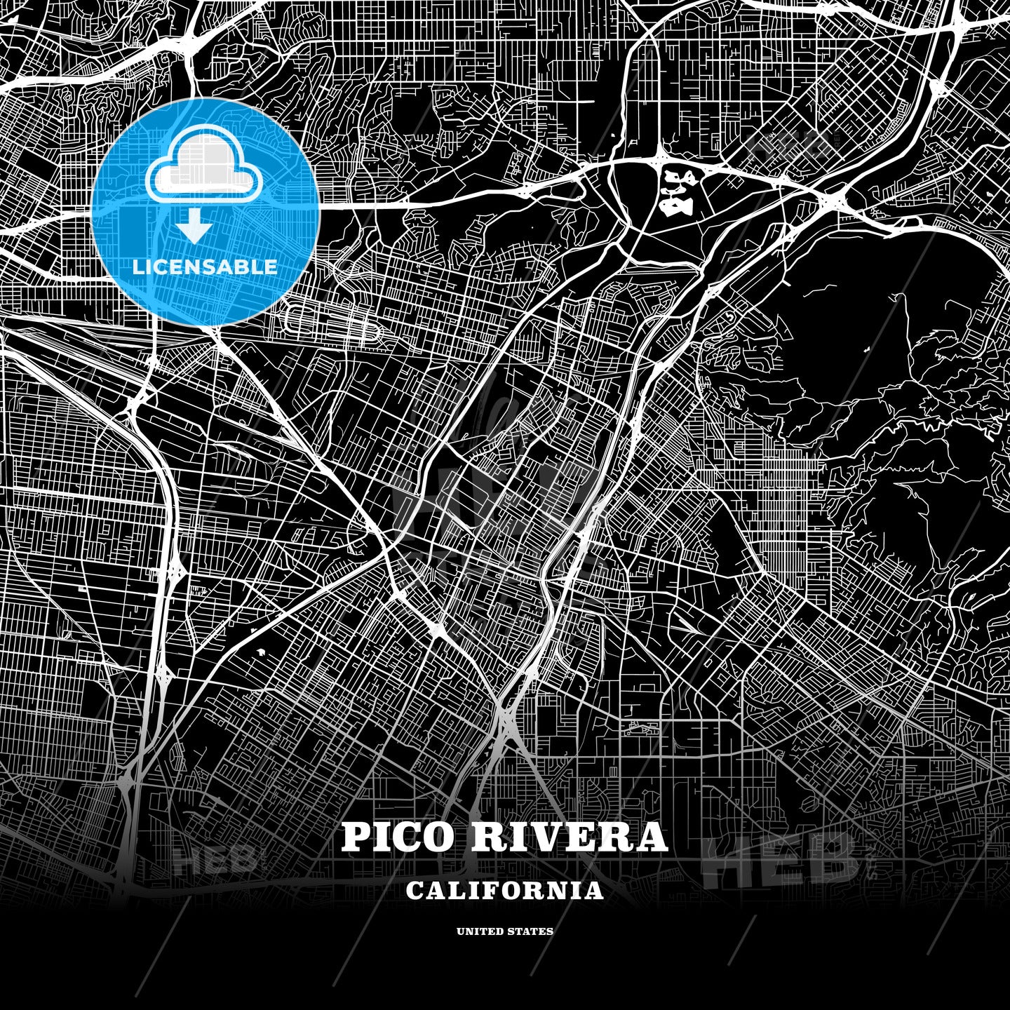 Pico Rivera, California, USA map