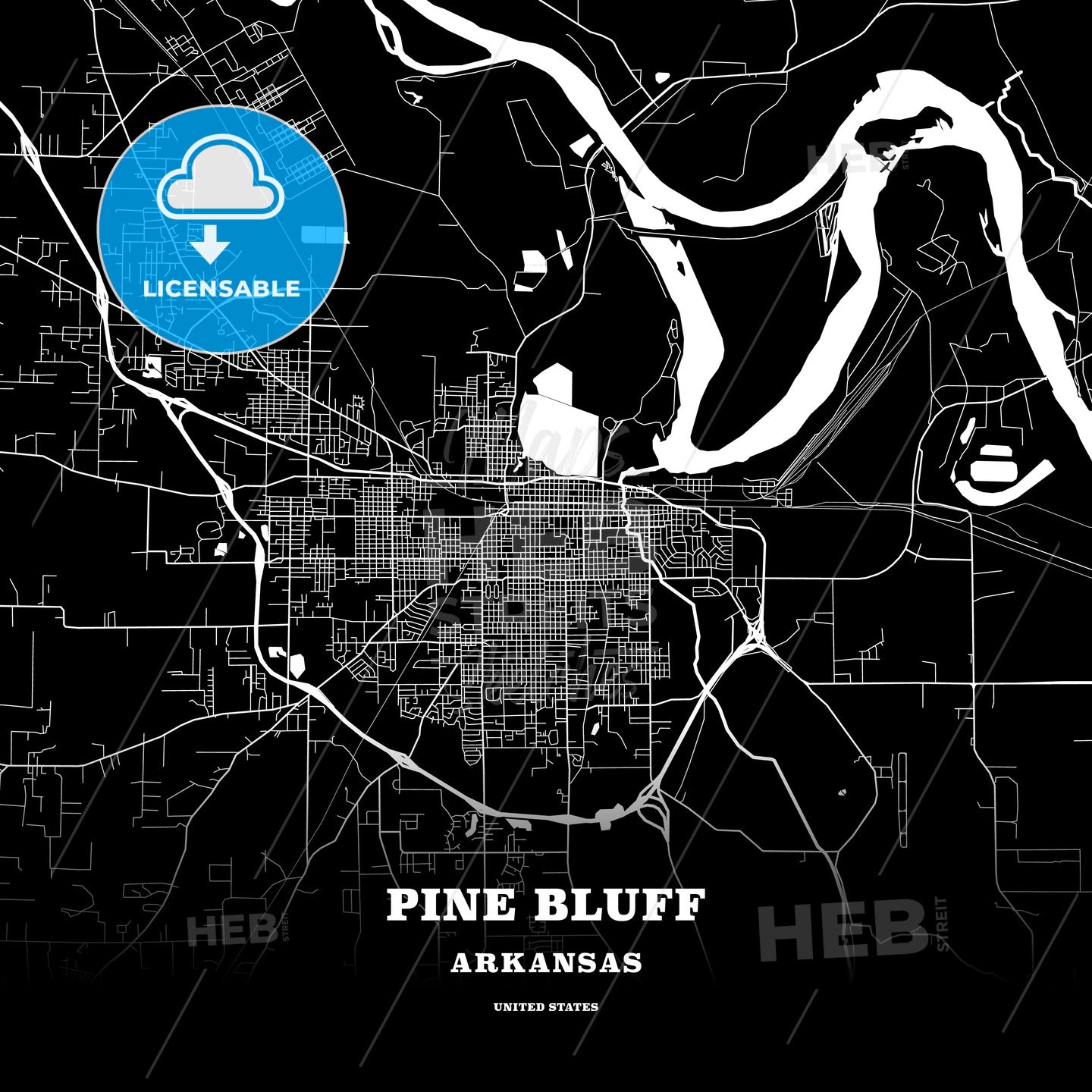 Pine Bluff, Arkansas, USA map