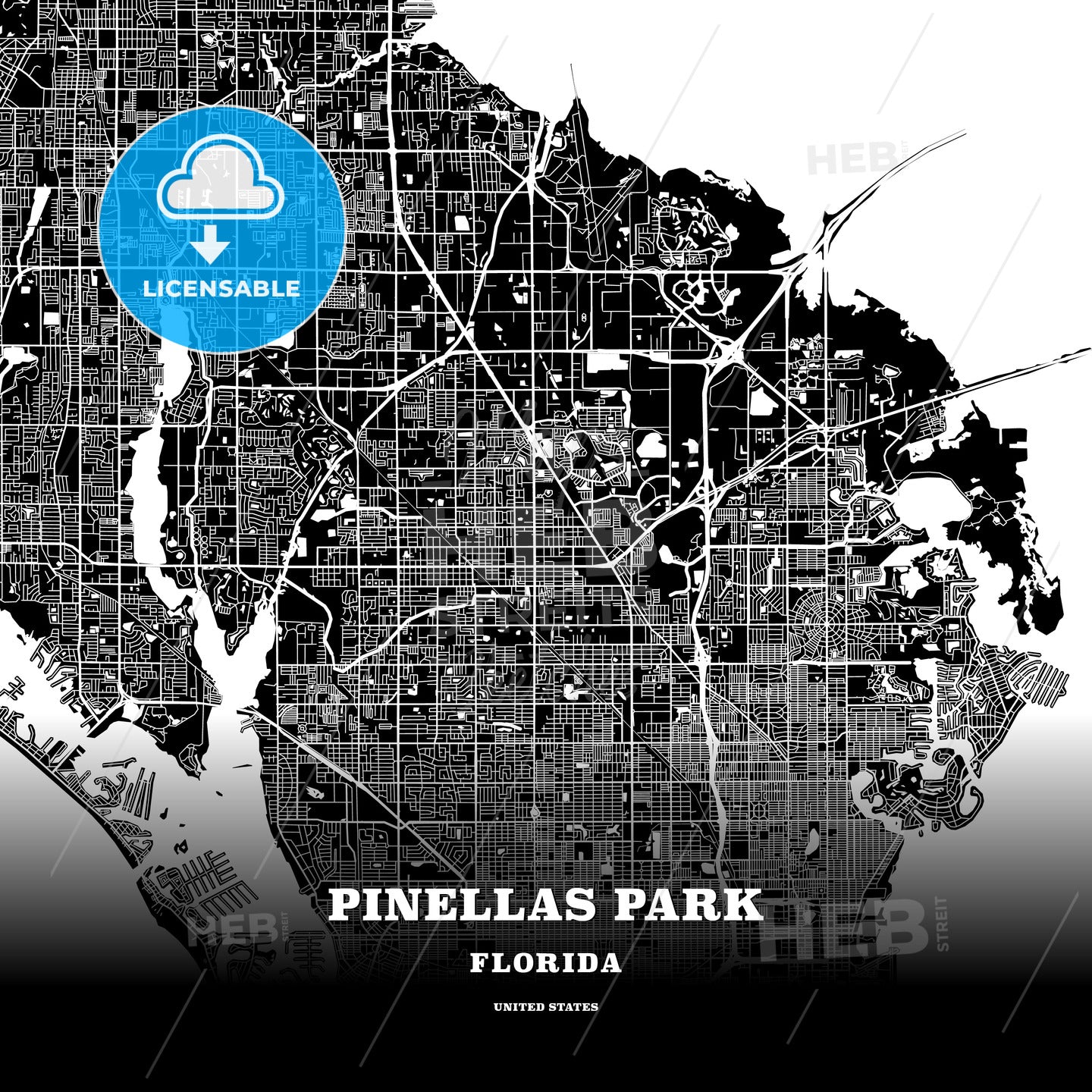 Pinellas Park, Florida, USA map