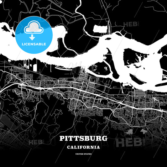 Pittsburg, California, USA map