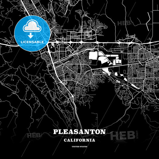 Pleasanton, California, USA map